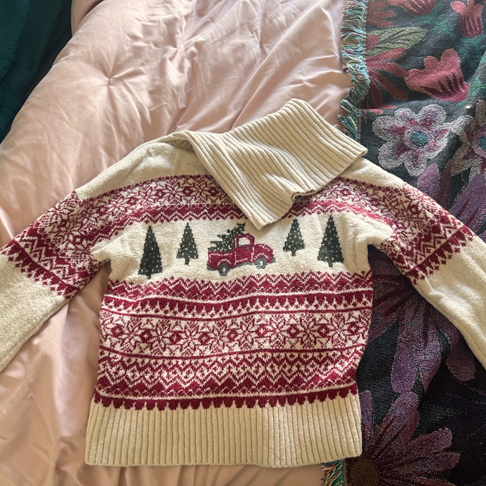 Size medium Kaisley Christmas truck turtleneck